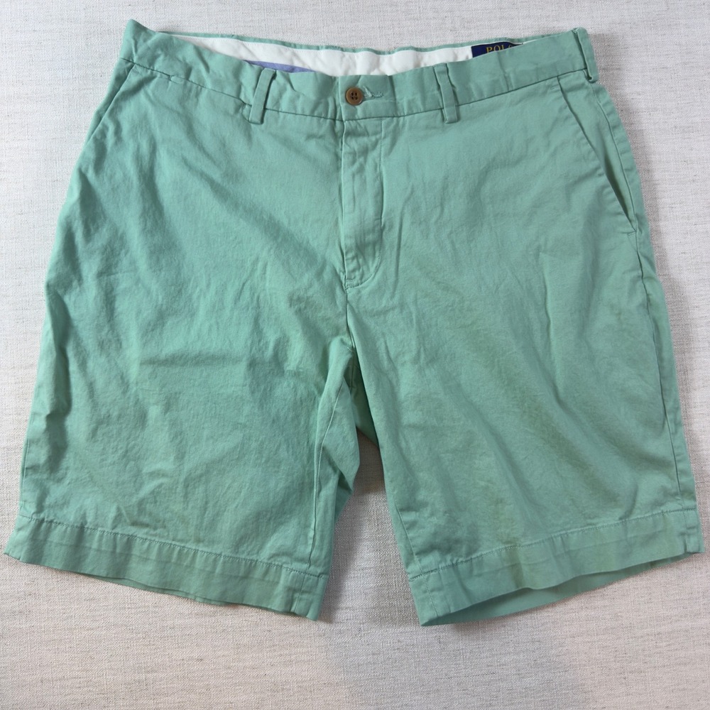 Polo Ralph Lauren Stretch Classic Fit Chino Shorts Green Mens 34